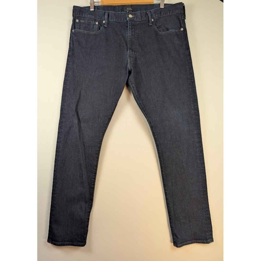 Polo Ralph Lauren Jeans Mens 38x32 Blue Sullivan Slim Stretch Dark Wash Denim